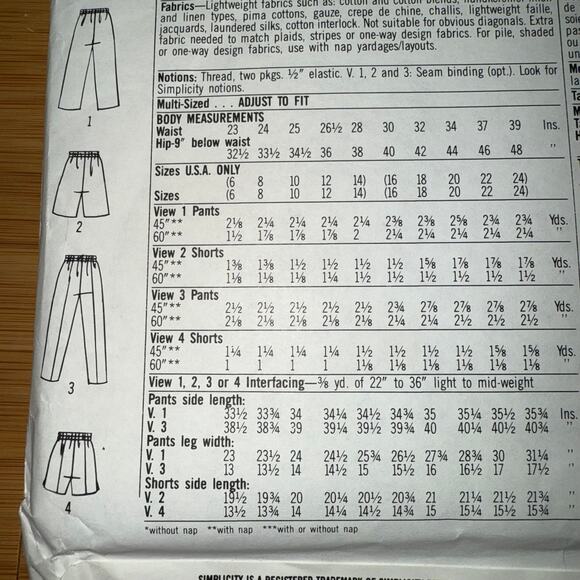 Vintage 1990 Simplicity Womens pattern 9625 Size16-24 uncut - Picture 5 of 6